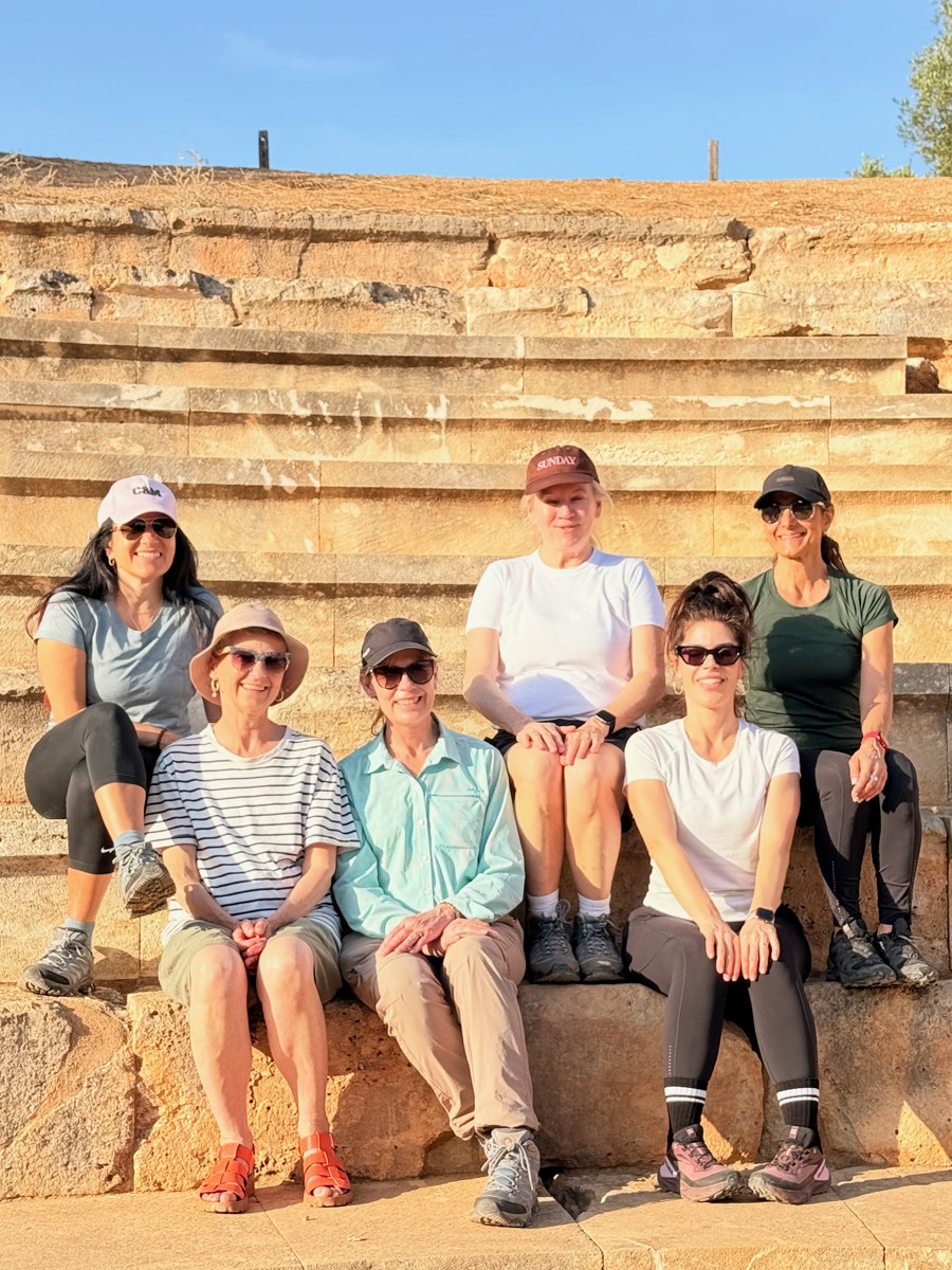 HerBusiness retreat group at an ancient amphitheatre in Crete