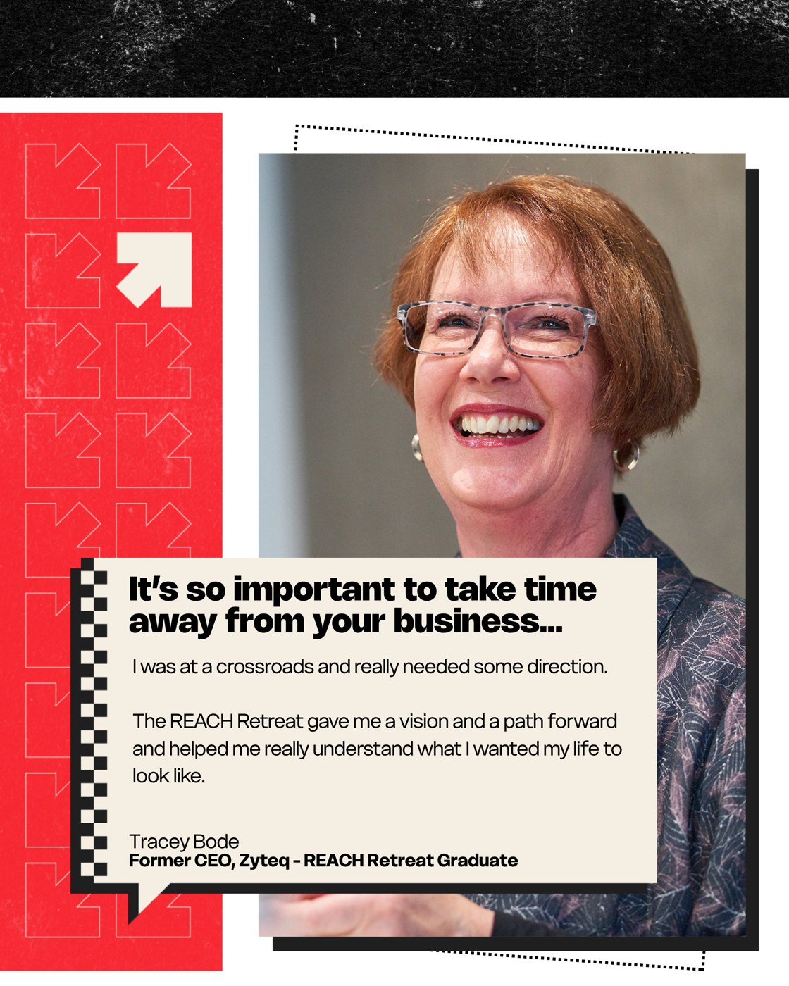 Tracey Bode, Former CEO of Zyteq and REACH Retreat graduate, on her HerBusiness retreat experience